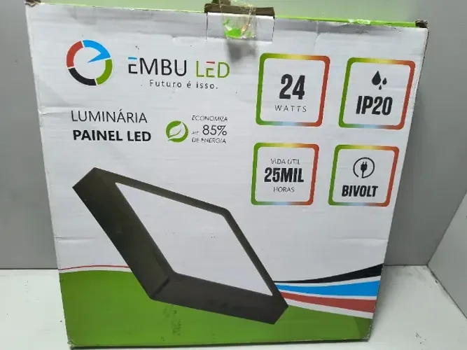 Lote 22 Luminaria Painel Led Embuled 24w Bivolt 