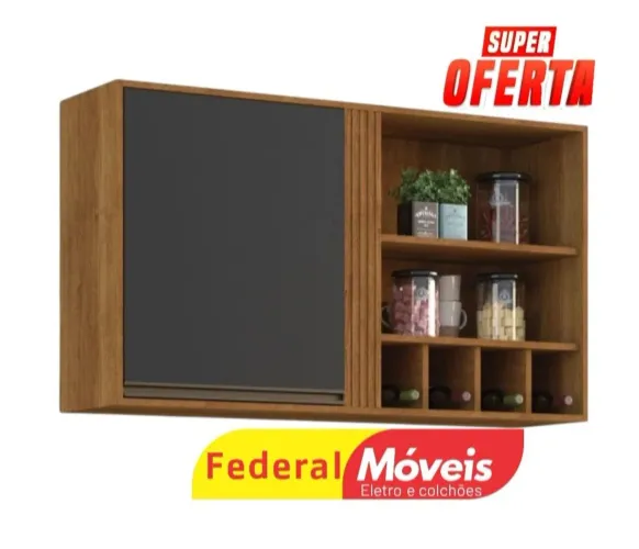 Armário Aéreo para Cozinha Novo - Compacto, Elegante e Funcional!