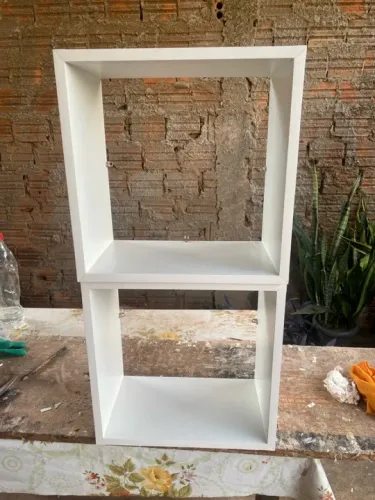 2 nichos decorativos branco 