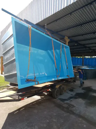 Piscina de fibra completa instalada 