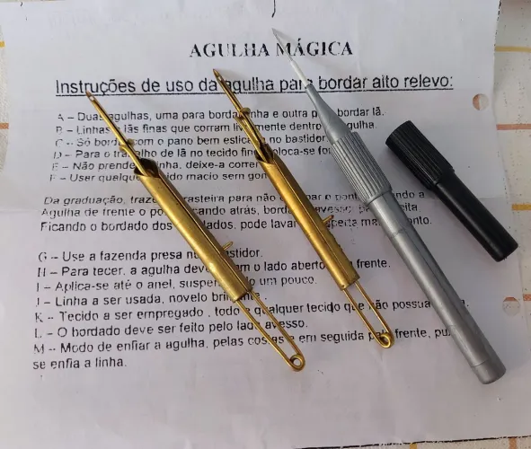 3 agulhas mágicas para bordar
