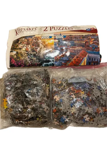Kit 2 Quebra-Cabeças Keepsakes 1000 Peças Cada | Manarola & Veneza