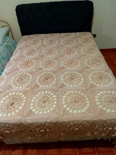 Colcha de crochê tamanho casal