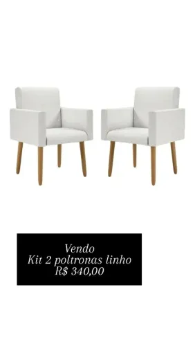 Vendo Kit poltronas em linho