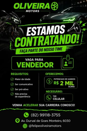 Vaga de Vendedor(a) Mandar currículo no WhatsApp 