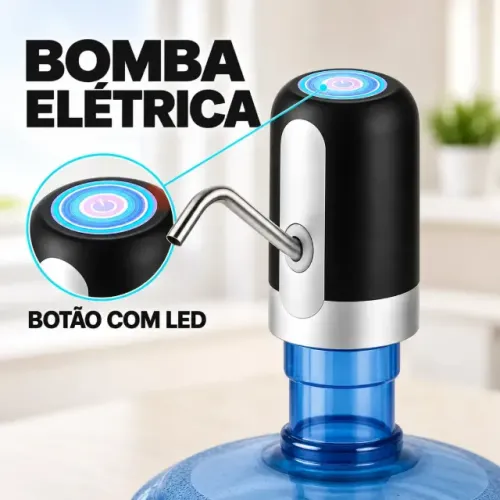 Bomba Elétrica Recarregável para Galão de Água Portátil - SCS122