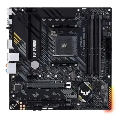 Placa-Mãe Asus TUF Gaming B550M-PLUS, AMD AM4, mATX , DDR4, M.2, Aura para fita RGB - 90MB