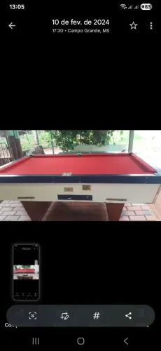 VENDO UMA MESA DE SINUCA SEMI NOVA COM TODOS OS ACESSÓRIOS NO GEITO DE TRABALHAR