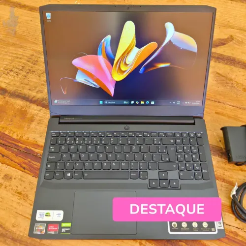 Notebook Gamer Lenovo Ryzen 7 5800H GTX 1650 16GB RAM SSD 256GB Tela 15.6 IPS Nota Fiscal