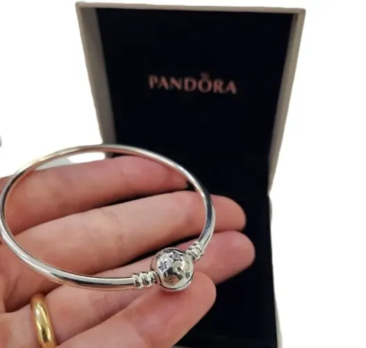 bracelete rígido pandora edição especial estrela e galáxia original