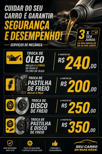 Troca de óleo e revisão de freio