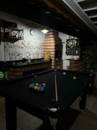 Mesa de Sinuca/Ping Pong 1.90x1.15 Cor Preta 