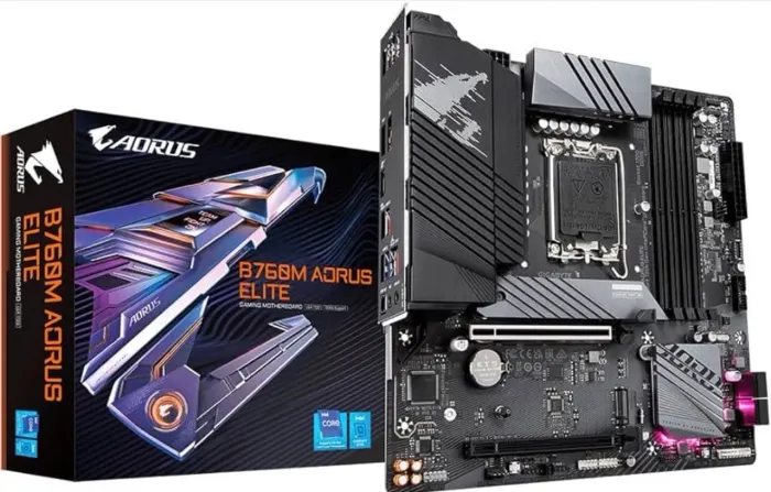 Placa-mãe Gigabyte B760M AORUS ELITE DDR5 NOVA - SEM USO