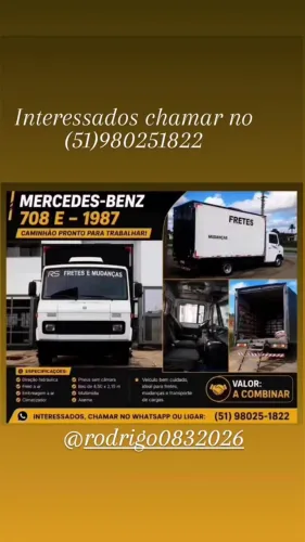 708 baú, Mercedes-benz pronto para trabalhar *. #santoantoniodapatrulha