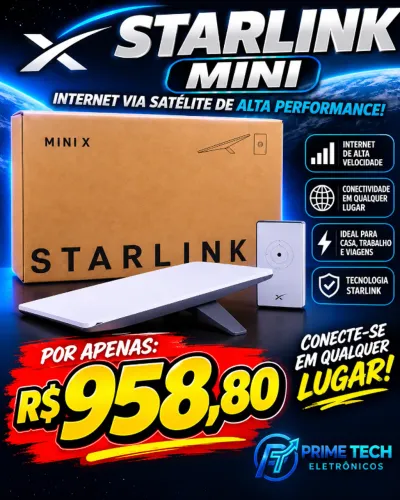 Starlink Mini - Internet via Satélite Portátil e Super Rápida!