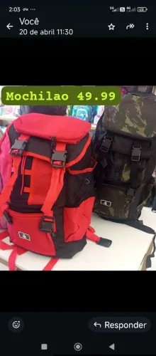 Mochilao 2 cores impermeável