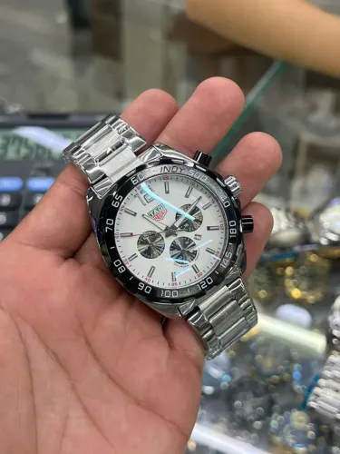 Relógio Estilo TAG F1 Chronograph em Aço Inoxidável