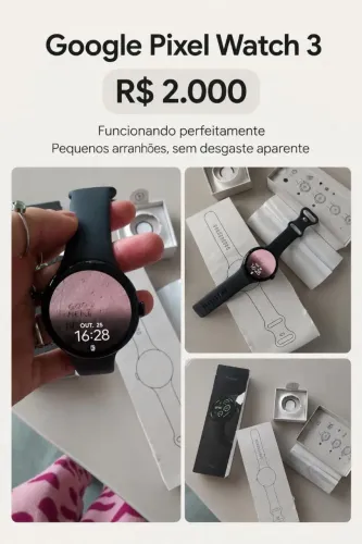 Smartwatch google pixel 3 perfeito estado
