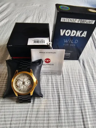 Kit Perfume Vodka Wild (Sauvage Dior) e Relógio Technos