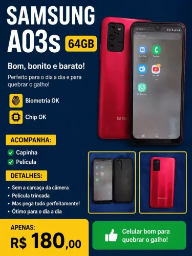 Vendo A03s 64 gigas  Barato 