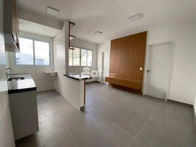 Apartamento de 1 quarto, 1 suíte, 1 vaga, prédio novo, com elevador.