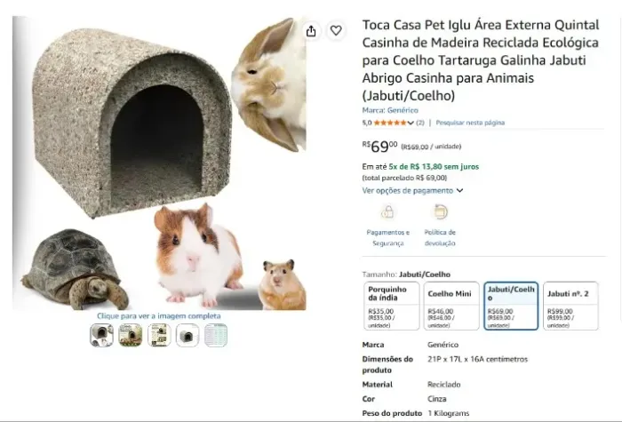 casinha de coelho