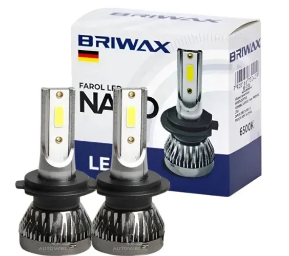 Lampada led automotiva Briwax H1 ou H4 12V 6500K 12000l PAR