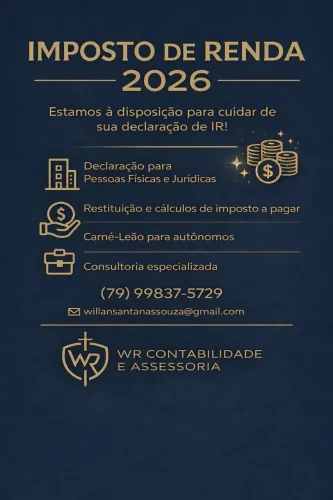 IMPOSTO DE RENDA 2026 - CONTADOR