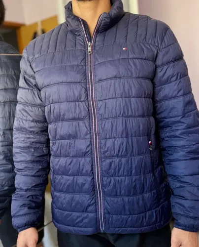 Jaqueta Tommy Hilfiger Puffer Azul Marinho Usada G