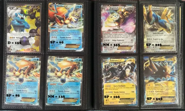 Cards Pokémon Ex - Keldeo-EX, Zapdos-EX, Zekrom-EX