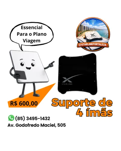 Case (suporte) para Antena Mini Starlink 4 ímãs
