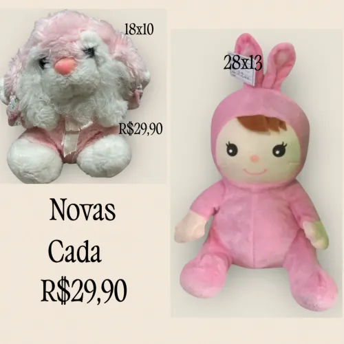 Pelúcias Originais NOVAS a partir de R$25, últimas peças