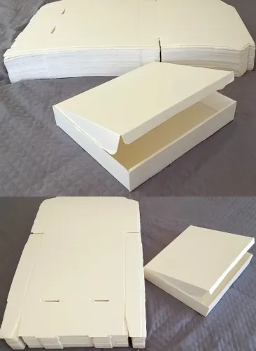 100 Caixas de Papelão Branco Para Roupas Salgados Doces 31x26,5x5 cm