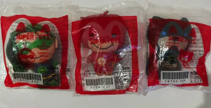 3 Pelúcias DC Liga dos Superpets McDonald's