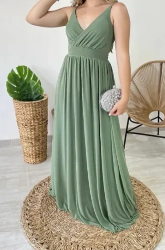 Vestido de festa verde