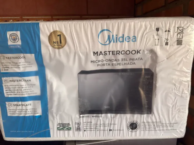 Micro-ondas 35L Prata Porta Espelhada MasterCook Midea 110V(lacrado)