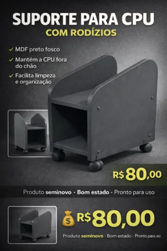 Suporte móvel para CPU / Gabinete / No-break