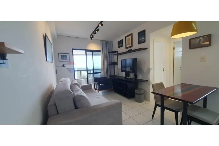 Apartamento mobiliado para locação com vista mar e infraestrutura completa