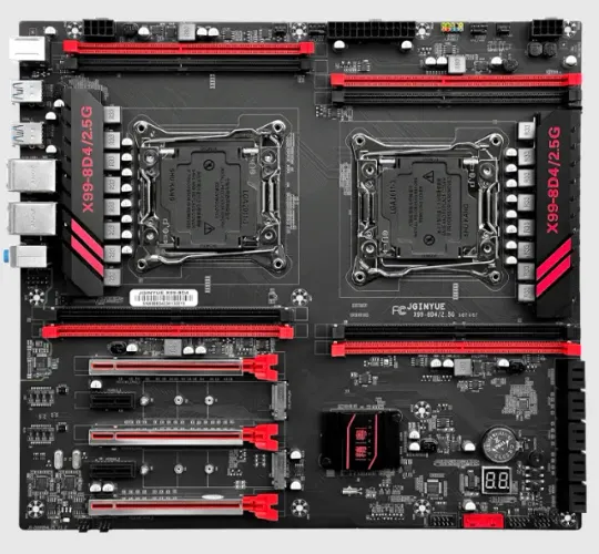 kit X99 Placa mae JGINYUE X99-8D4 dual com 2 xeon 2630 v4 + 2 air cooler 120mm