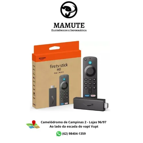 Fire TV Stick HD | Controle por Voz Alexa | Streaming Netflix, Prime, Disney+ |