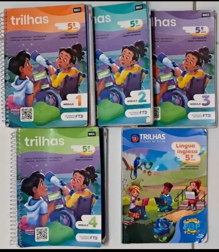 Livros didáticos coleção trilhas 5º ano - Kit completo