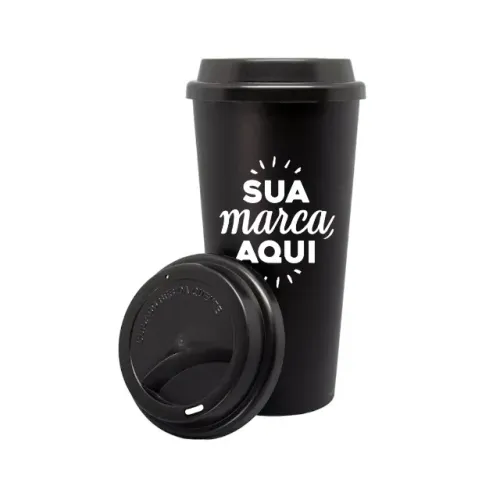 Kit com 50 Eco Copo Bucks 550ml Personalizados - Copo para café, bebidas quentes e geladas