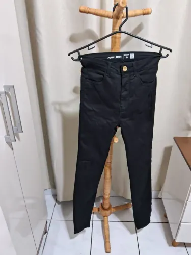 Calça Jeans Preta Skinny Infanto Juvenil Pool - Tam 34 (Forma Pequena)