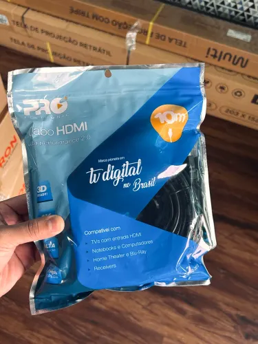 Cabo Hdmi de 10 Metros Pro Eletrônic Versão 2.0 Ultra HD 4K