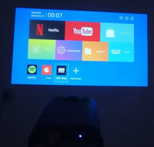 Projetor HY320 Mini LED Full HD - Smart TV, HDMI, Wi-Fi