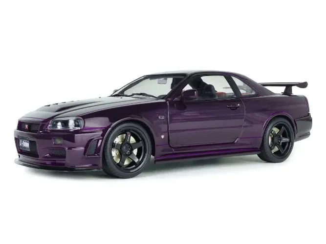 Miniatura Skyline R34 Gtr Z Tune Midnight Purple 1:18 Solido 