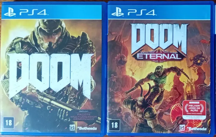 Jogos Originais Doom (2018) E Doom Eternal Para PlayStation 4 PS4 Em Estado De Novos