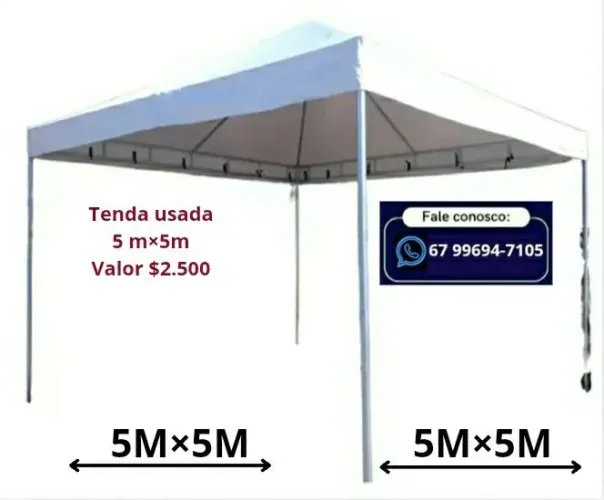 TENDA 5 METROS POR 5 METROS