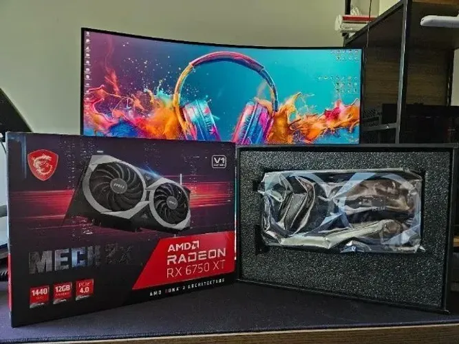 Placa De Vídeo RX 6750 XT Mech 2x 12G V1 Radeon, 12GB, GDDR6, Freesync, Dual Fan