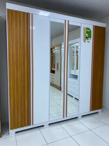Guarda Roupa Eliza ACP 100% MDF, 06 Portas e 06 Gavetas - Entrega Imediata;